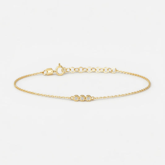 Estrid - Armband med tre stenar