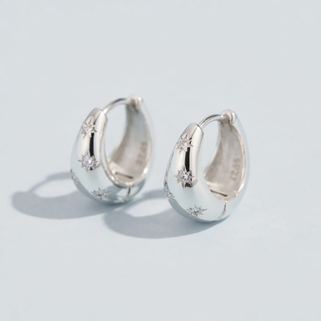 Twinkling Hoops – Klassiska hoops med små stjärnor
