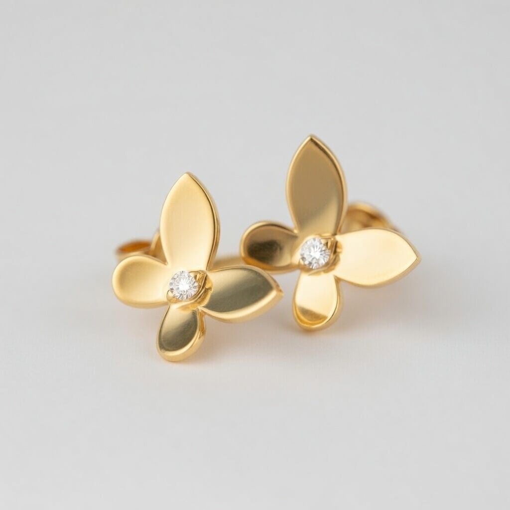 Golden Bloom - Vackra studs med blomma