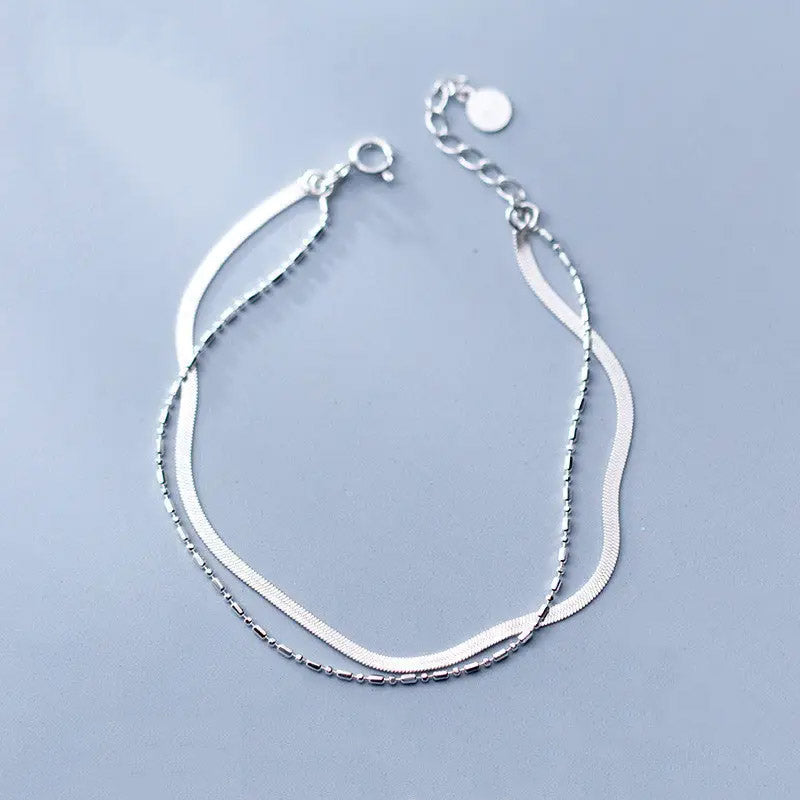 Alexandria - Armband med dubbla unika kedjor