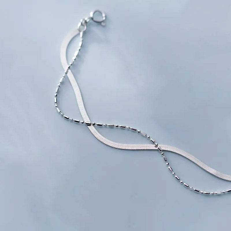 Alexandria - Armband med dubbla unika kedjor