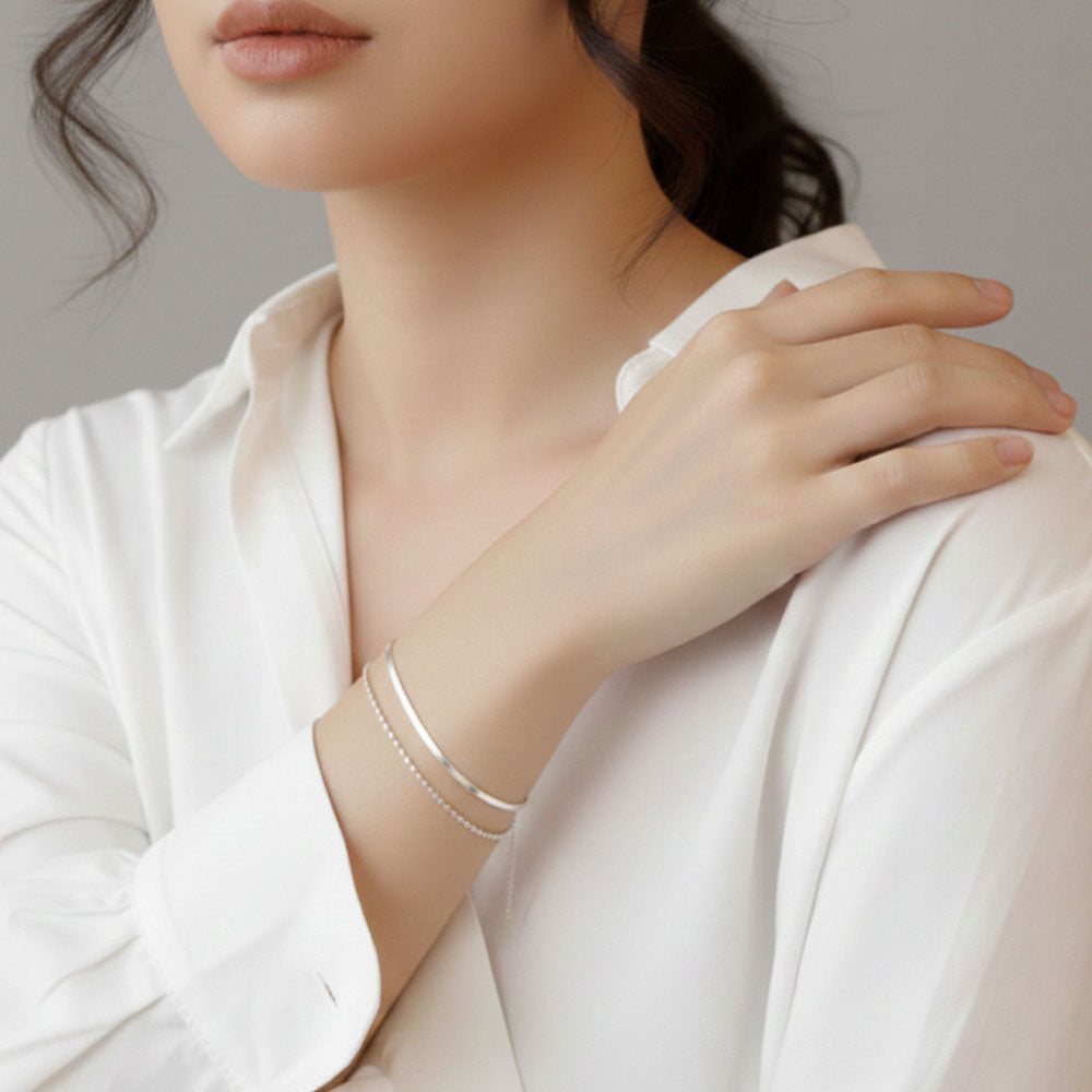 Alexandria - Armband med dubbla unika kedjor