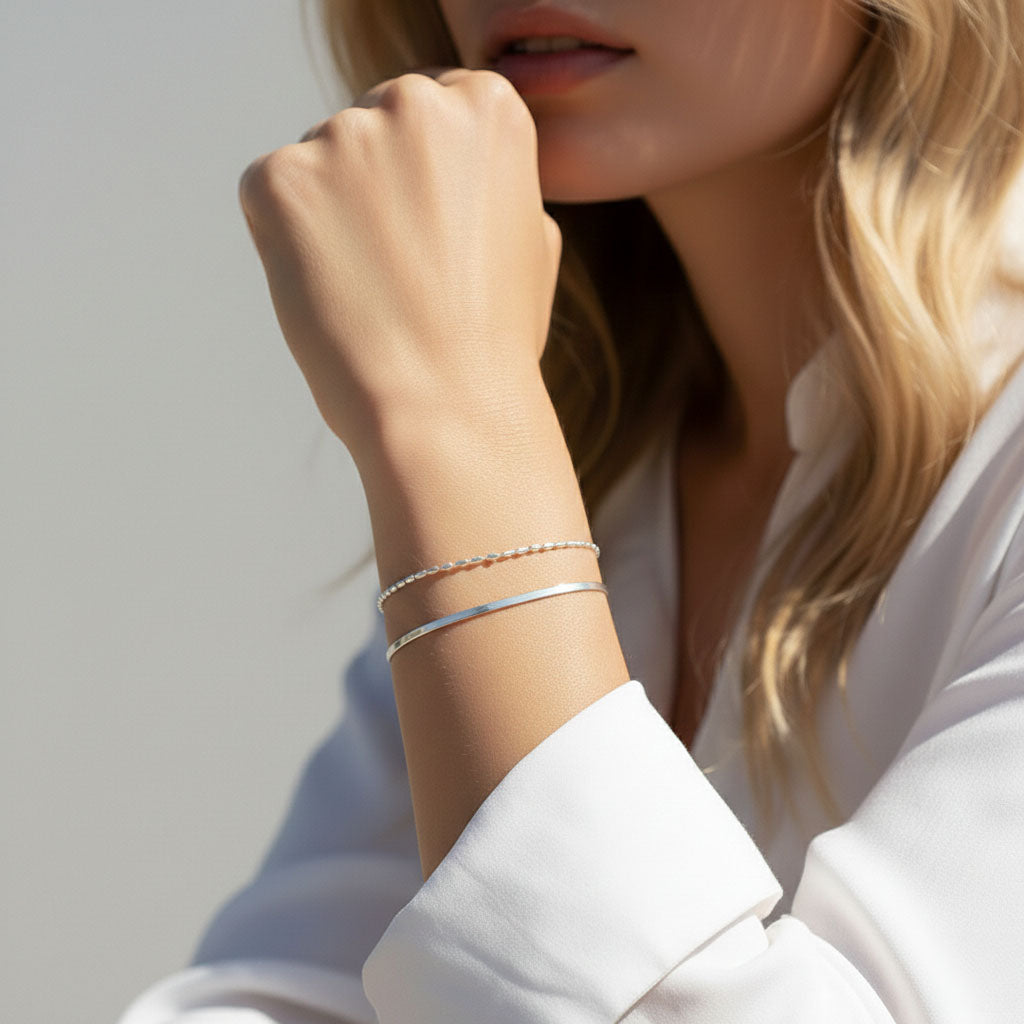 Alexandria - Armband med dubbla unika kedjor