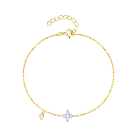 Azuralie - Armband med blå blomma