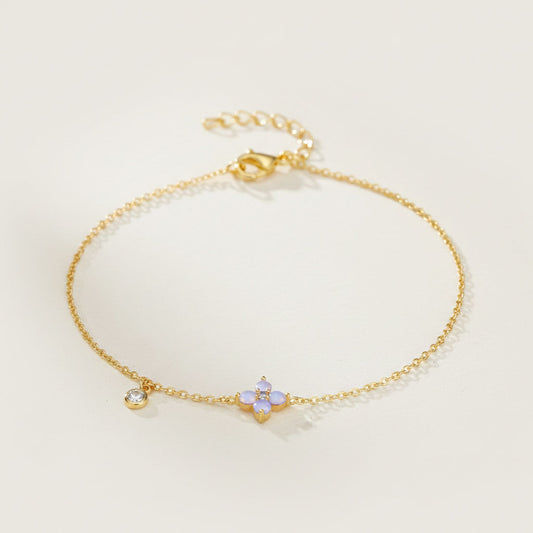 Azuralie - Armband med blå blomma