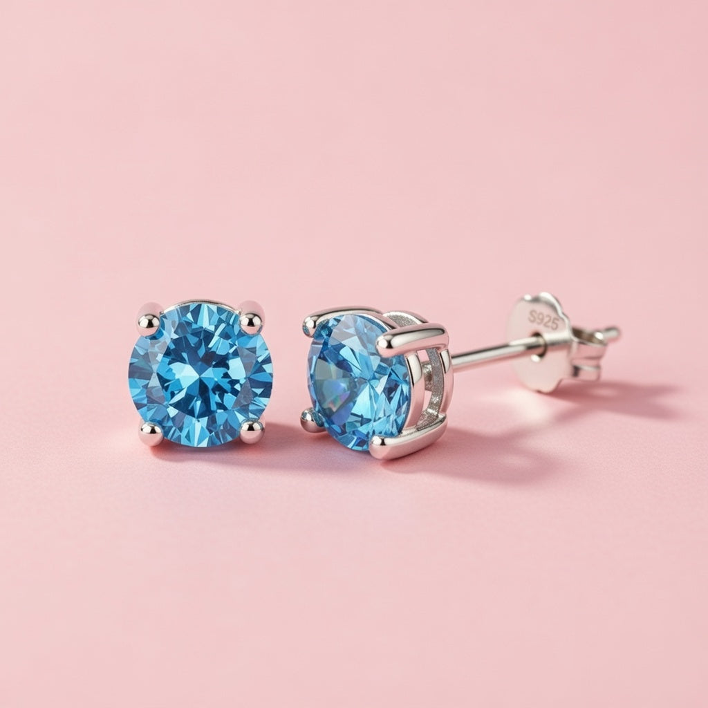 Blenda - Studs med färgglad sten