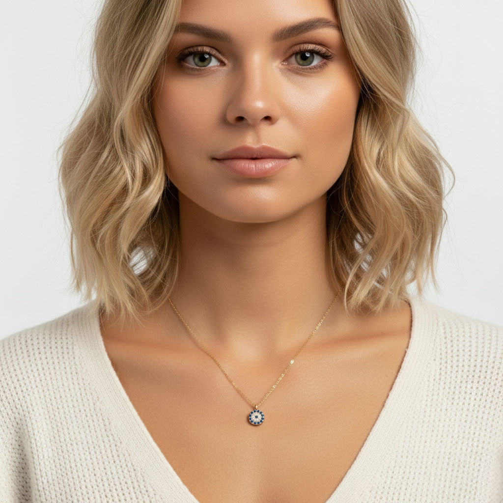 Blue Eyes - Halsband med blå stenar