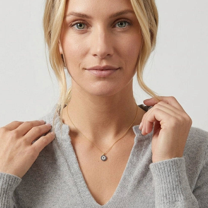 Blue Eyes - Halsband med blå stenar