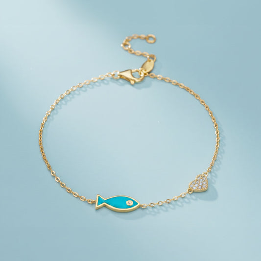 Blue Reef - Armband med färgglad detalj