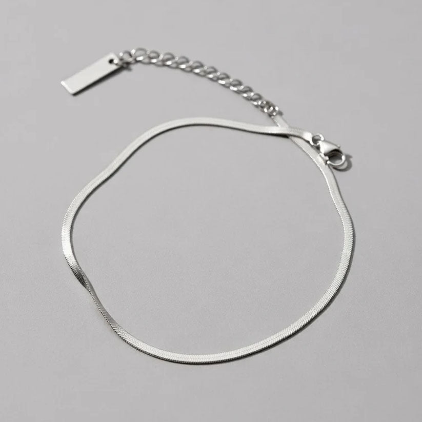 Chicago - Fotlänk i tunnare ormbenskedja