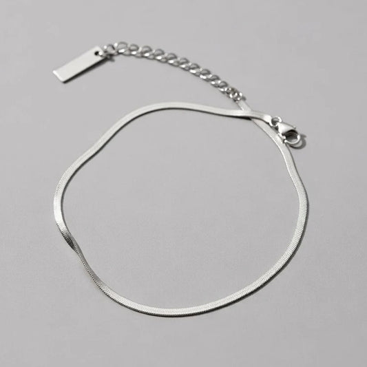 Chicago - Fotlänk i tunnare ormbenskedja