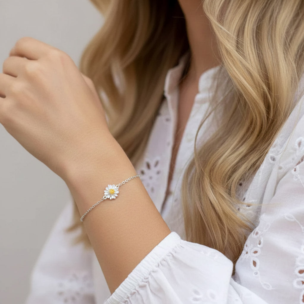 Daisy Flower - Armband med tusensköna