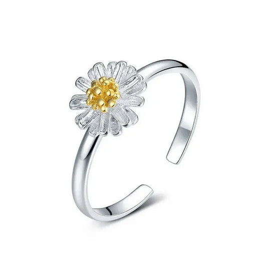 Daisy Flower - Justerbar ring med tusensköna