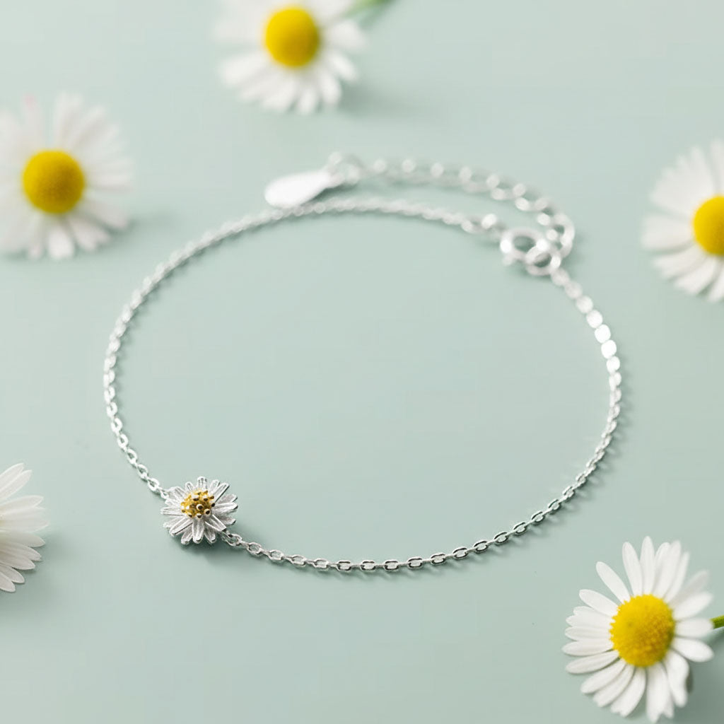Daisy Flower - Armband med tusensköna