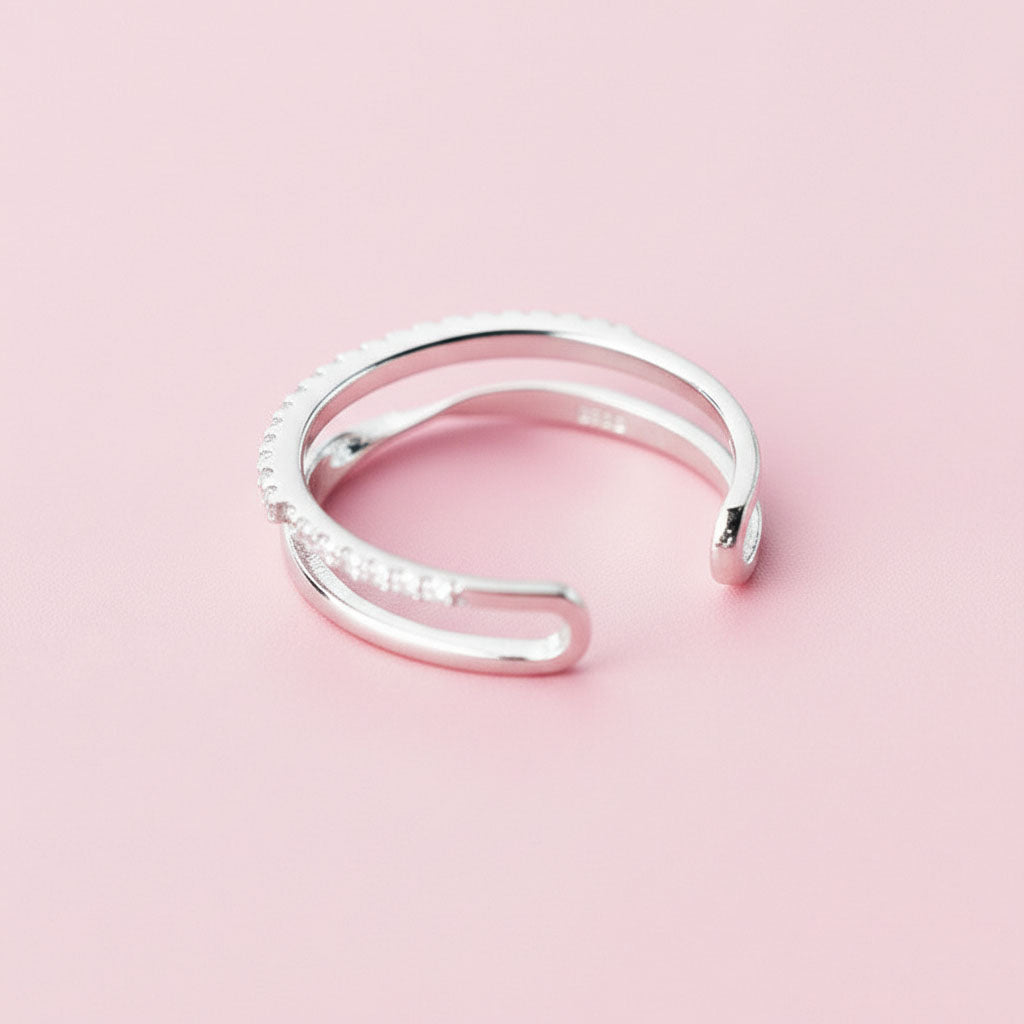 Disa - Justerbar ring med stenar