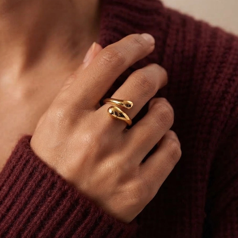 Eclipse – Justerbar ring med droppform