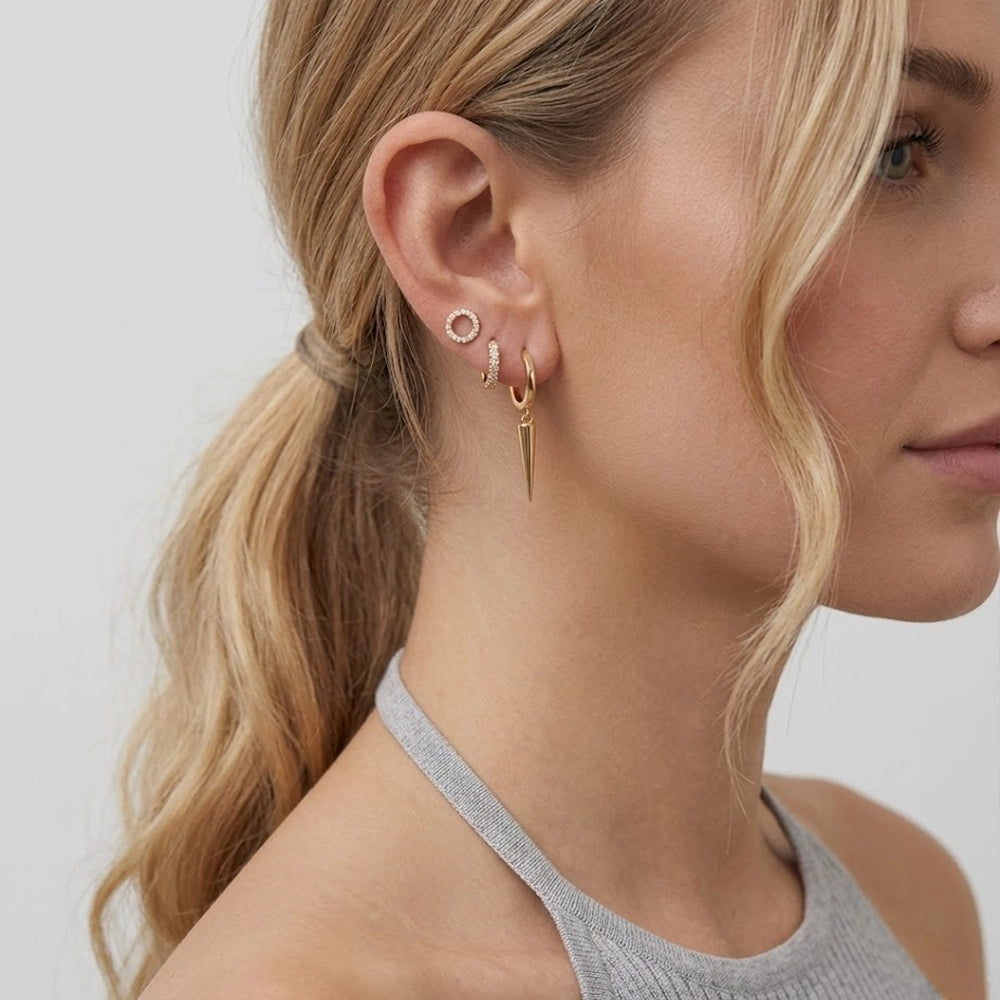 Elise - Hoops med spikdesign