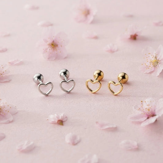 Endless Love – Studs med ihåligt hjärta och skruvplopp