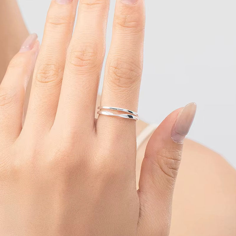 Enya - Justerbar ring med dubbla banor