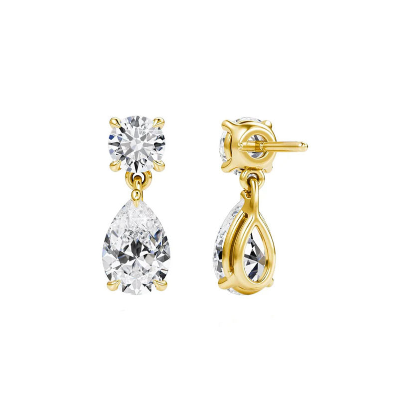 Eydis - Örhängen med droppformad moissanite
