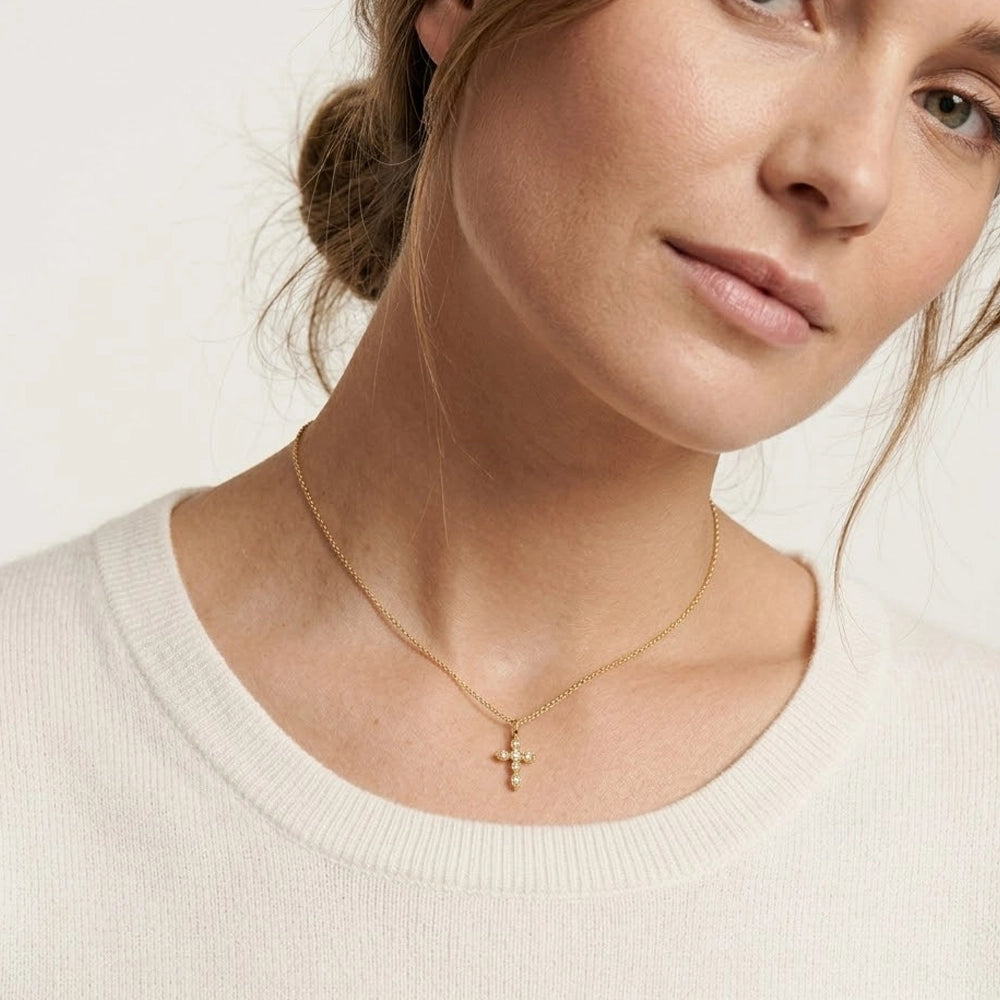 Faith - Halsband med korsdekoration