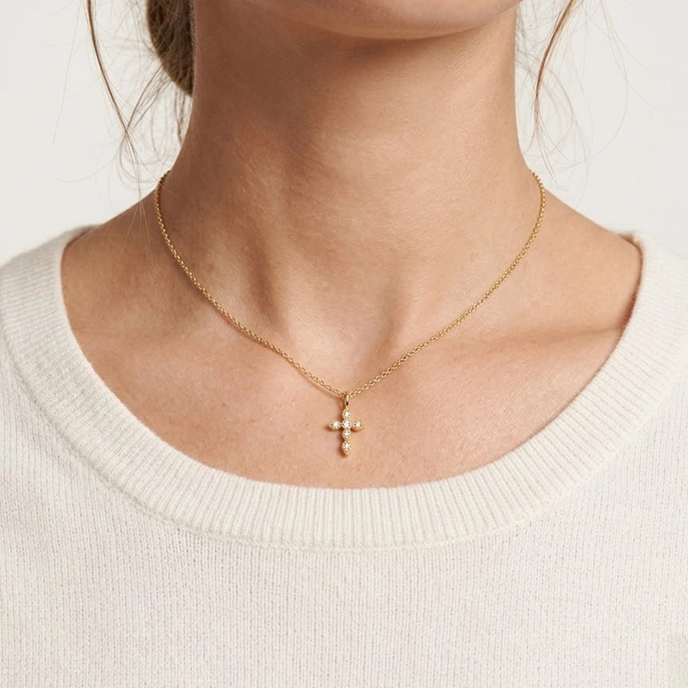 Faith - Halsband med korsdekoration