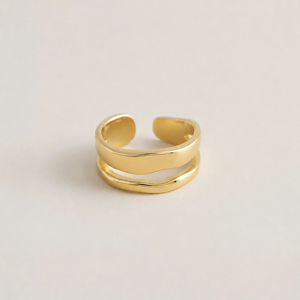 Freja – Justerbar ring med dubbla banor