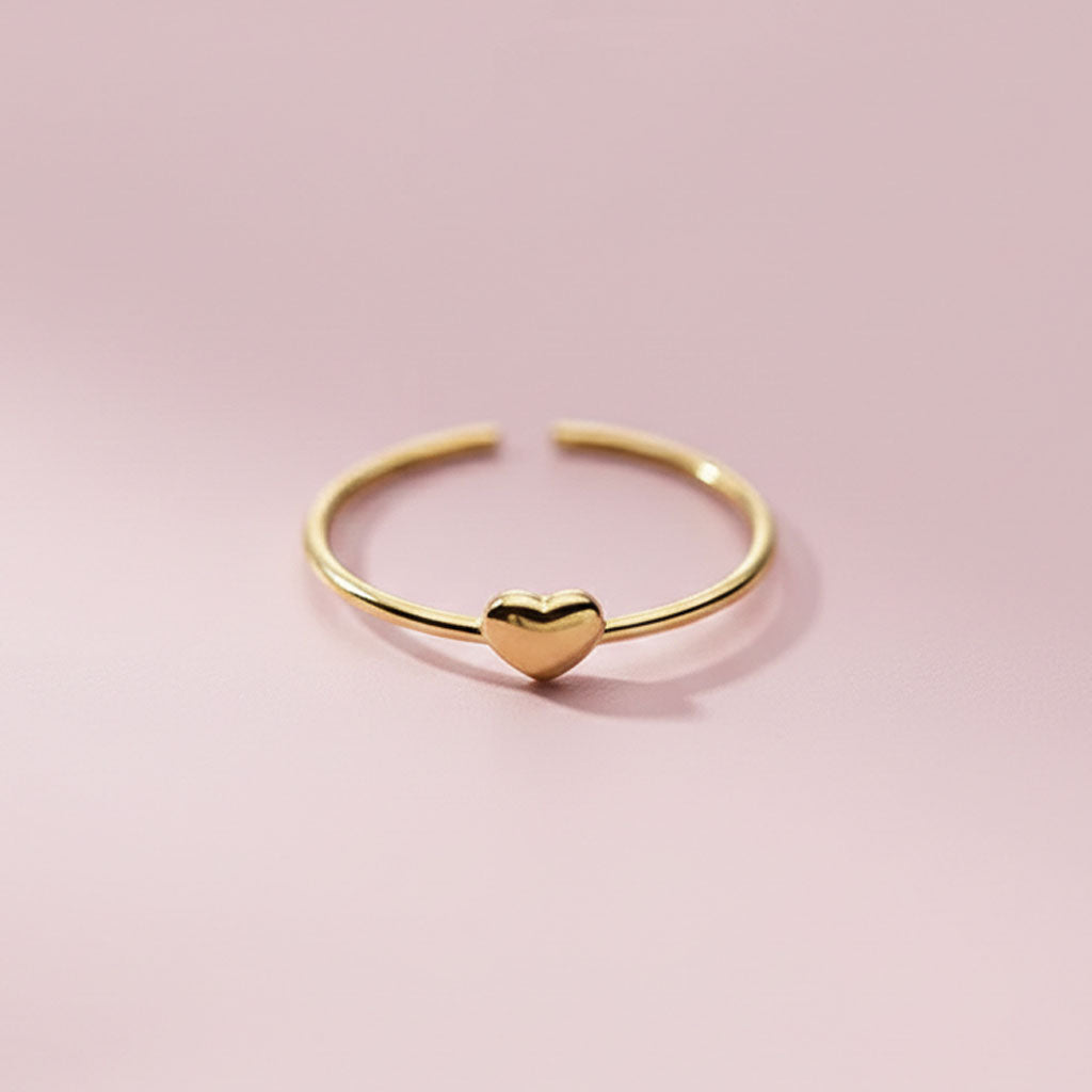 Gigi - Justerbar ring med litet hjärta