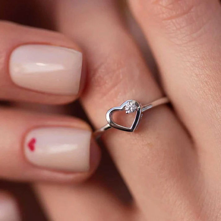 Heartbeat -  Ring med öppet hjärta