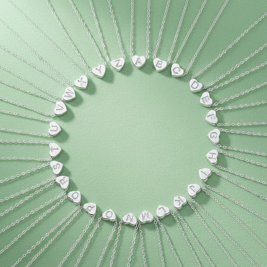Heart Letter - Halsband med bokstav och hjärta