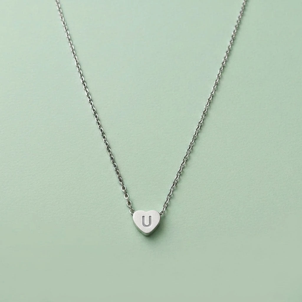 Heart Letter - Halsband med bokstav och hjärta