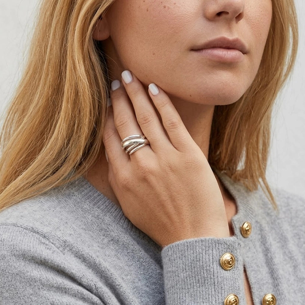 Hermine - Justerbar ring med flera banor