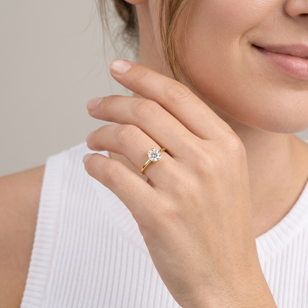 Imperial - Ring med moissaniteinfattning