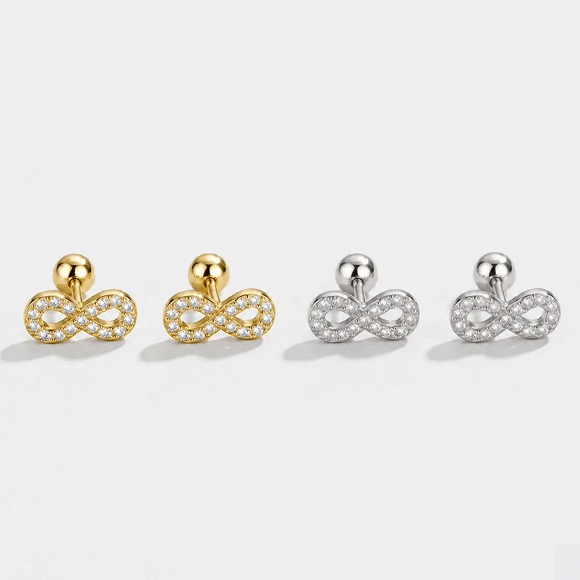 Infinity - Studs med evighetssymbol och skruvplopp