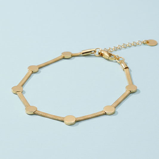 Inca - Armband i ormbenskedja med dekorativa plattor