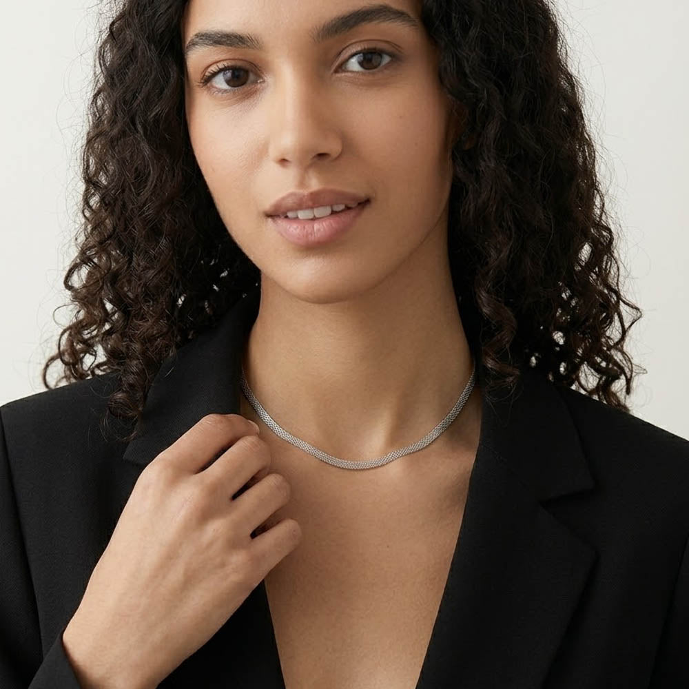 Indra -  Chokerhalsband med bredare kedja