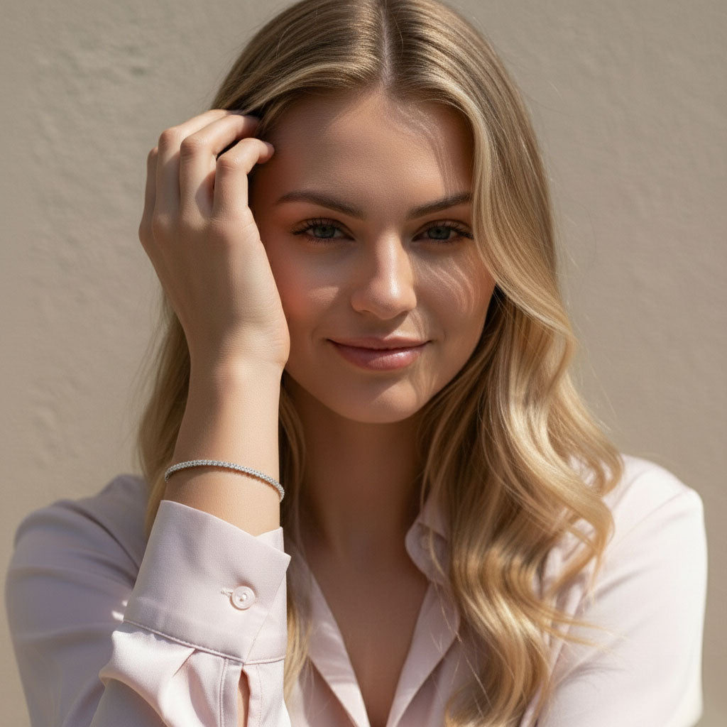 Inez - Tennisarmband med stenar