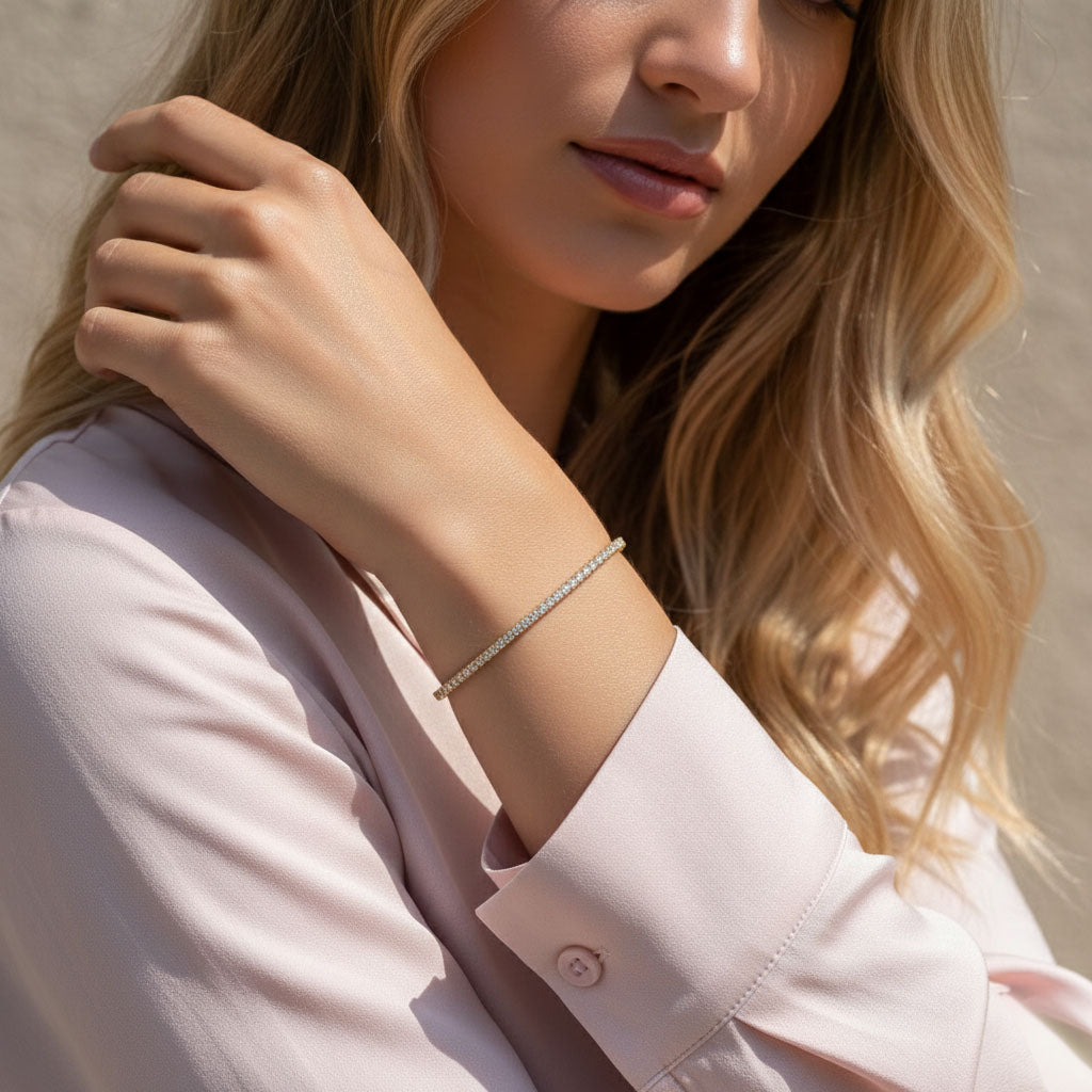 Inez - Tennisarmband med stenar