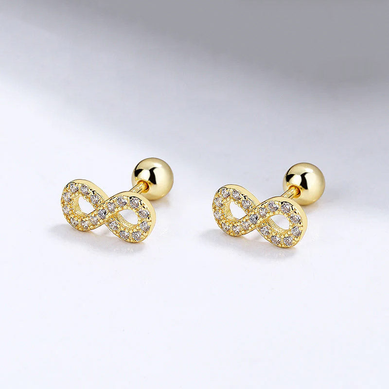 Infinity - Studs med evighetssymbol och skruvplopp