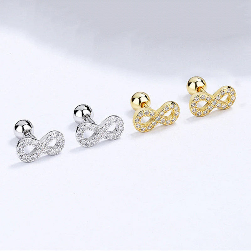 Infinity - Studs med evighetssymbol och skruvplopp