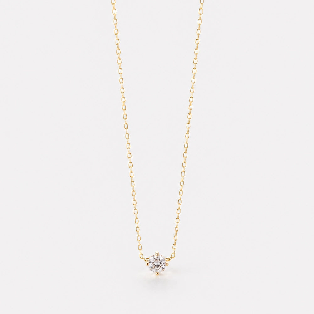 Ingrid - Halsband med rund solitärsten