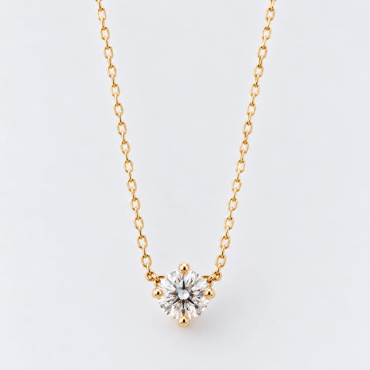 Ingrid – Halsband med rund solitärsten