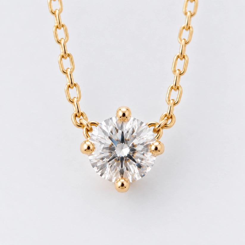 Ingrid – Halsband med rund solitärsten