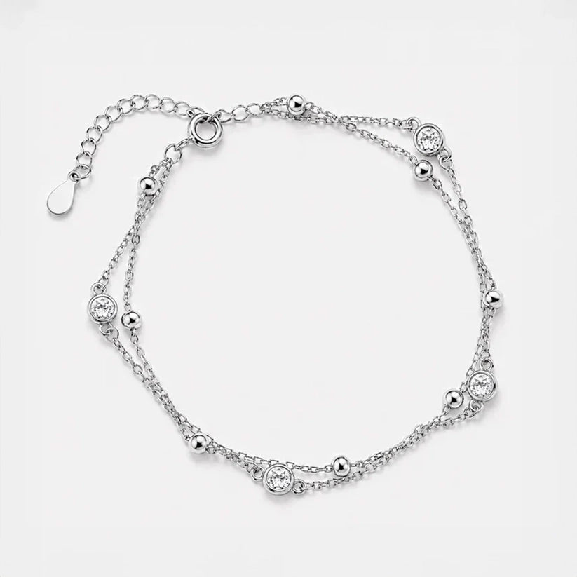 Isella – Dubbelt armband med stenar och små kulor