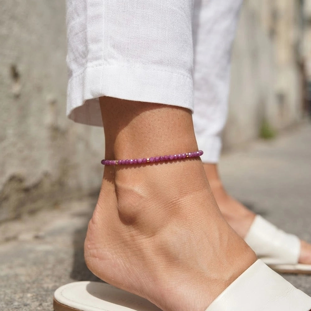 Lavendel – Fotlänk med lila stenar