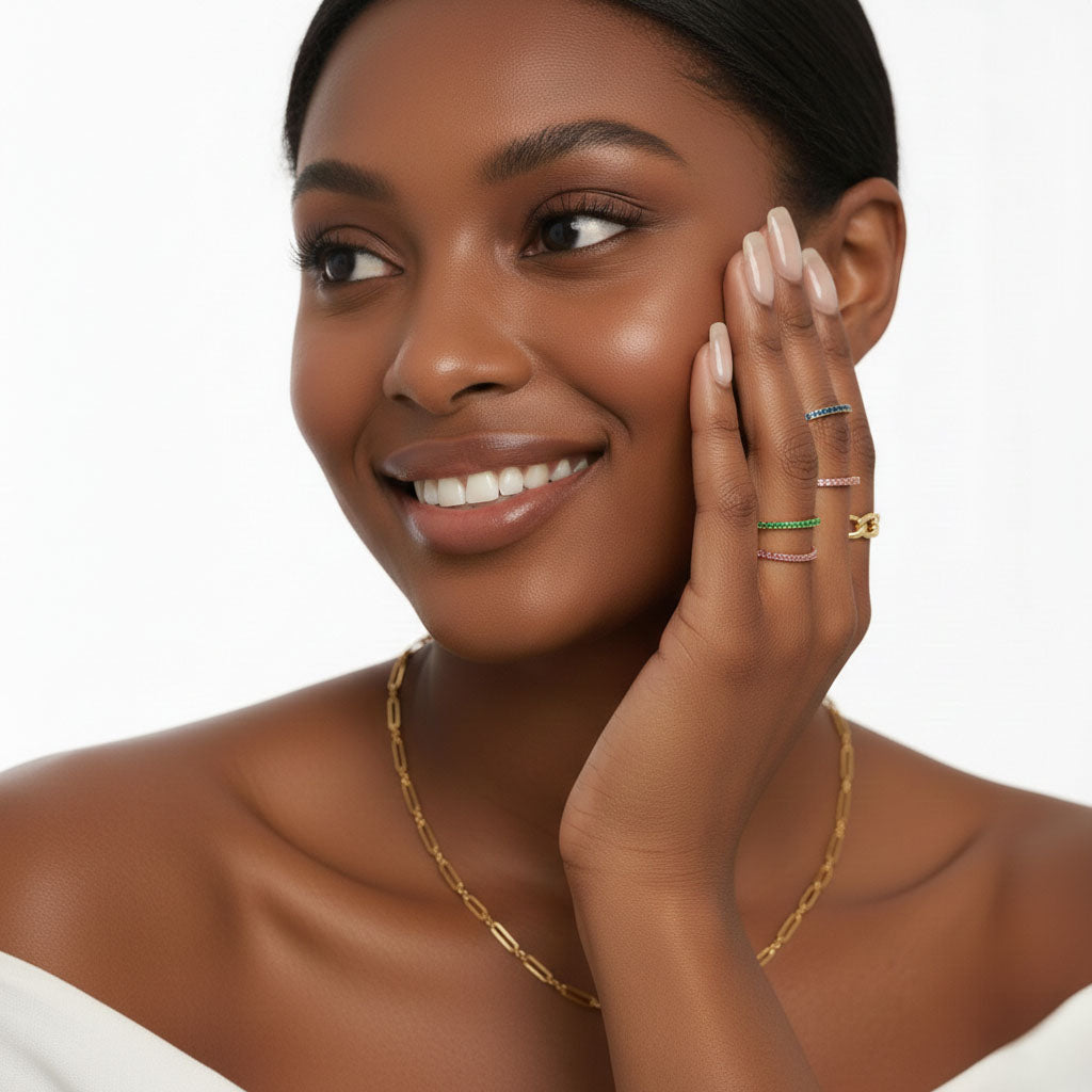 Lexie - Ring med stenar i olika färger