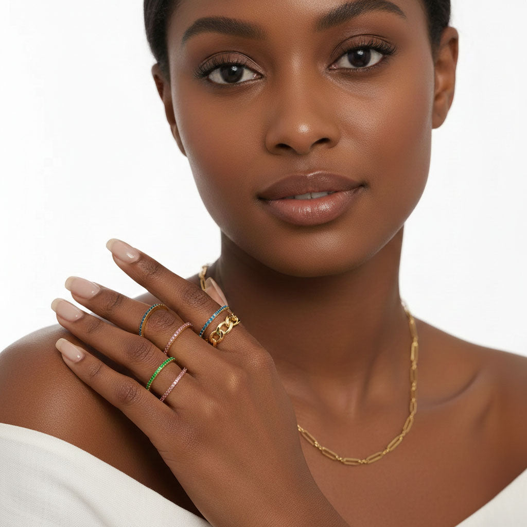 Lexie - Ring med stenar i olika färger