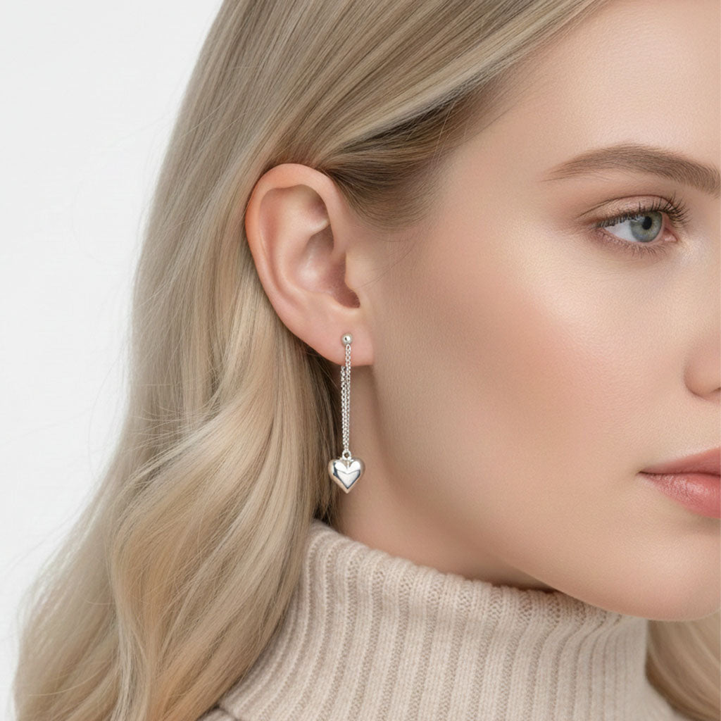 Lilla Hjärtat - Tasselörhängen med dekorativt hjärta