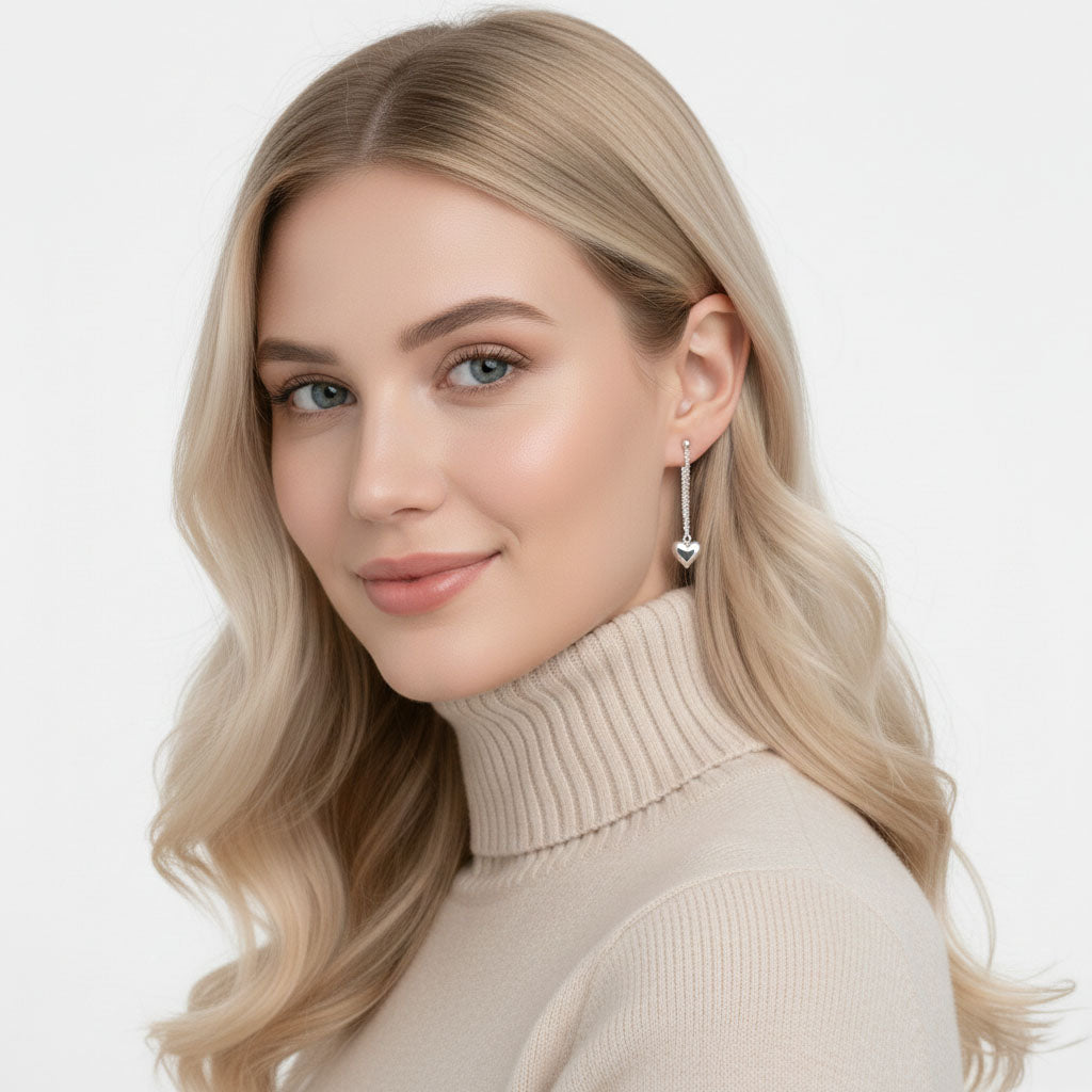 Lilla Hjärtat - Tasselörhängen med dekorativt hjärta