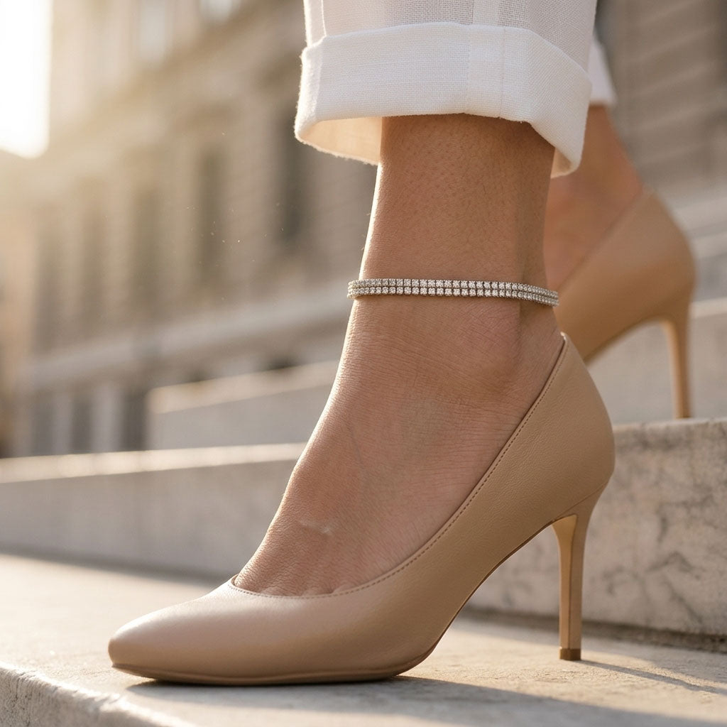 Lima - Fotlänk med bredare kedja och stenar